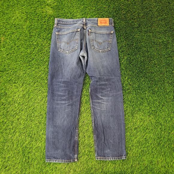 LEVIS 505 Jeans 34x29 Faded Stonewash Whiskered - Picture 2 of 16